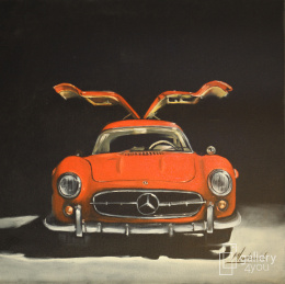 Gallery4U Obraz fine art print Małgorzaty Ludwiczak Mercedes-Benz 300 SL Gullwing 1954 40x40 cm / 30x30 cm