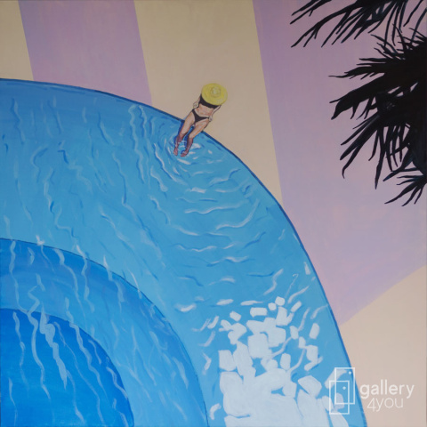 Obraz fine art print na płótnie Paweł Świątek Pooltime 70x70 cm / 60x60 cm / 50x50 cm / 40x40 cm