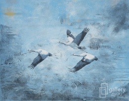 Obraz do salonu - Fine art print na płótnie bawełnianym Joanna Półkośnik Obraz ''W gęstej mgle'' 70x90cm / 50x40 cm