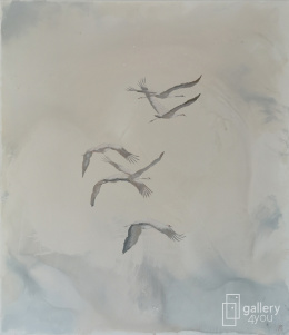 Obraz Fine art print Joanny Półkośnik ''Za mgłą'' 60x70 cm na płótnie